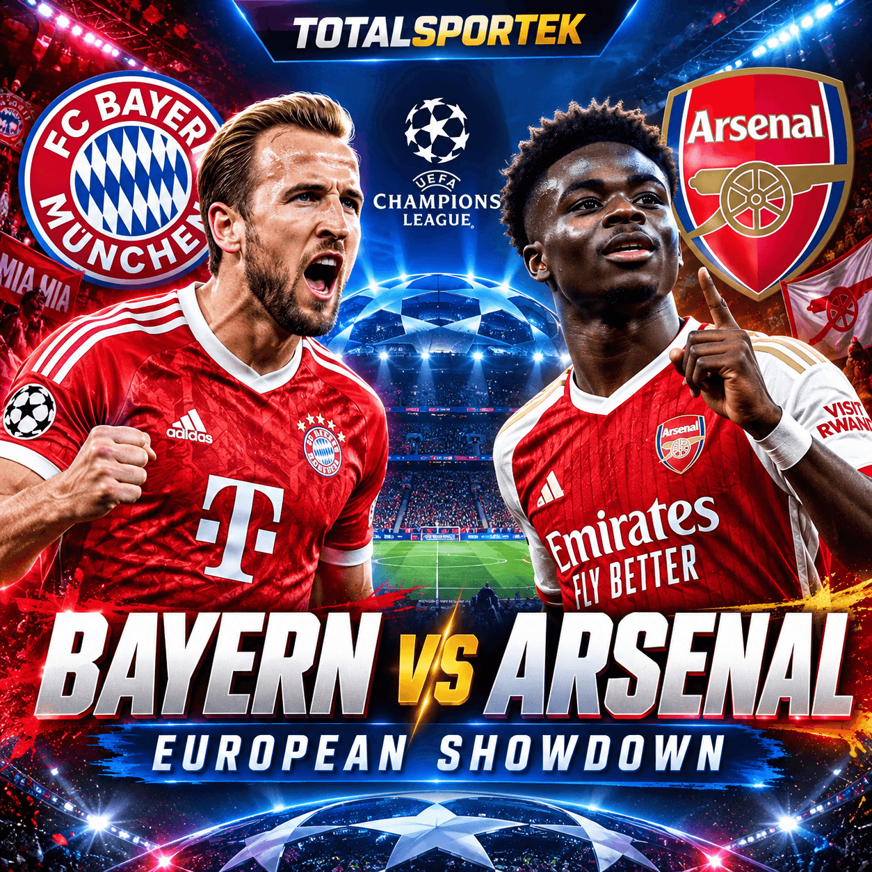 Bayern Munich Host Arsenal in a Fierce European Showdown with Totalsportek
